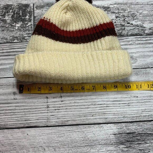 Vintage Beanie Pom Pom Knit Hat Toque - Picture 5 of 6